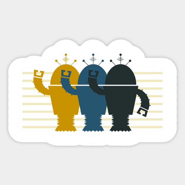 Robot Army Sticker by mikevotava